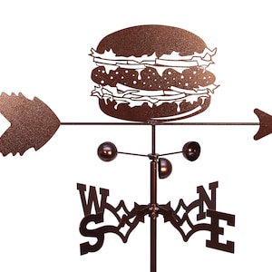 Hand Made Hamburger Weathervane NEW