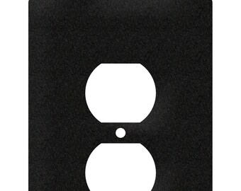 SWEN Triple Rocker Switch Plate Cover - Farmall Tractor Design, Black Wrinkle Steel
