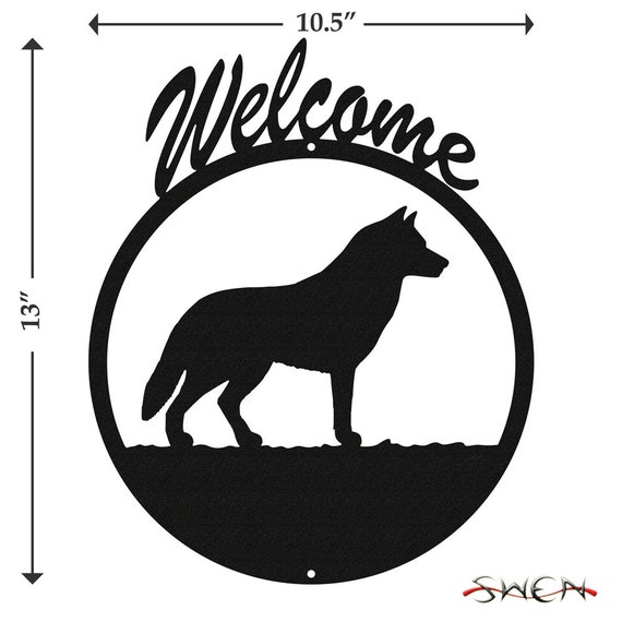 SWEN Products SIBERIAN HUSKY Dog Circle BLACK Swirly COMBO Metal Wind Spinner