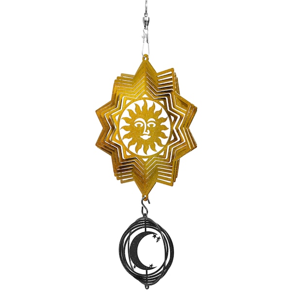 Sun Star Mini Swirly Metal Wind Spinner