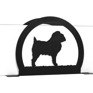 Brussels Griffon Dog Metal Letter Porte-carte de serviette