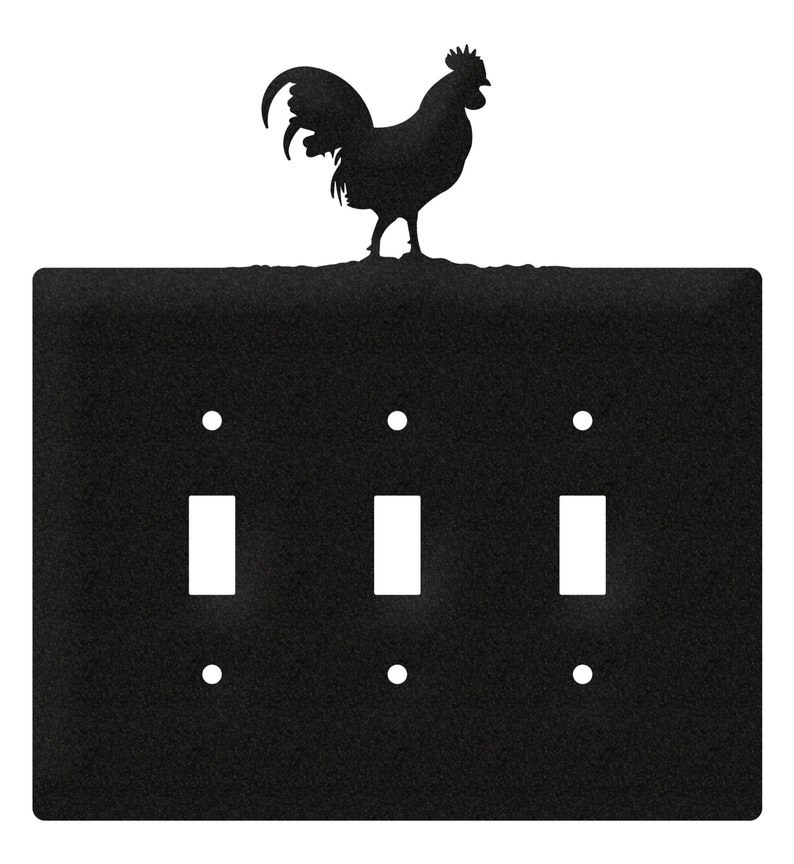 Rooster Bird Light Switch Triple Plate Cover Etsy