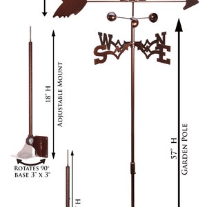 Hand Made Rooster Chicken Weathervane NEW image 6