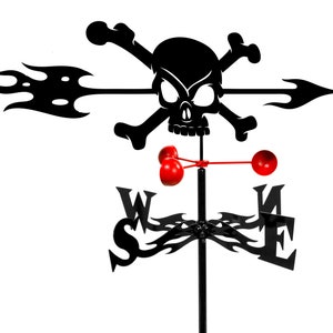 Hand Made Farrell Skull & Cross Bones Weathervane New