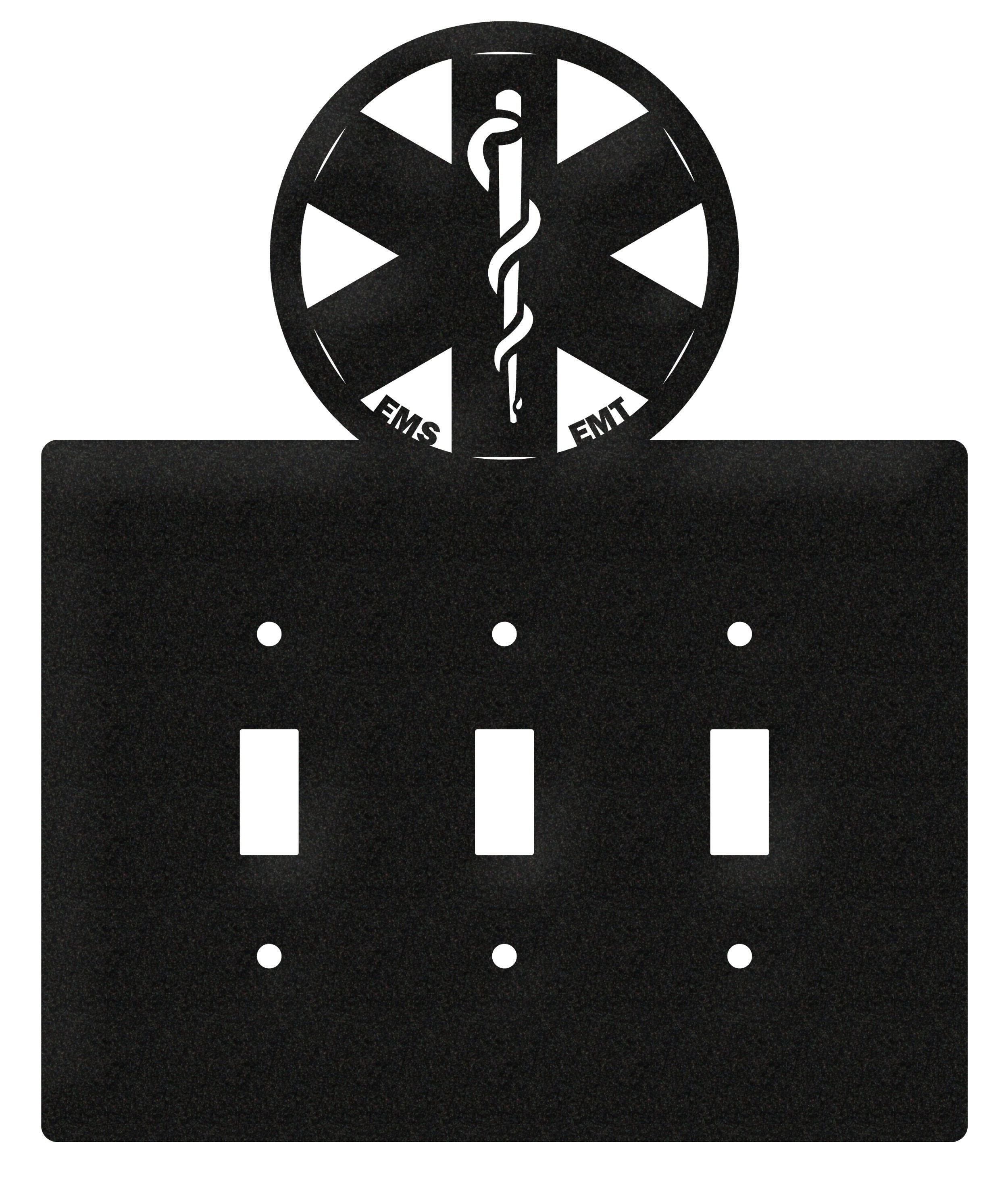 Emergency Medical Services EMS EMT Light Switch Triple Plate Cover