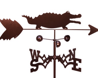 Hand Made Alligator Crocodile Gator Weathervane NEW