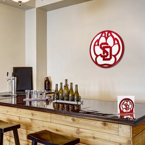 Hand Made University of South Dakota Coyotes USD Scenic Art Wall Design