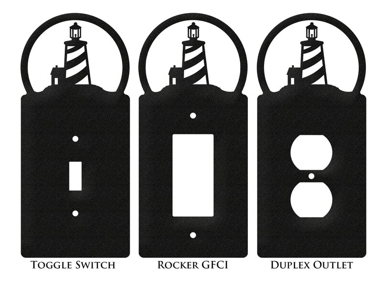 Lighthouse Nautical Light Switch Triple Plate Cover