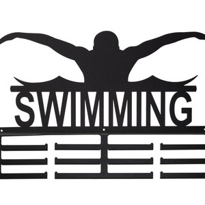Swimmer Fly Swimming Steel Medal Ribbon Holder