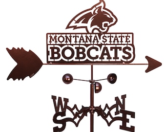 Hand Made Montana State Bobcats Weathervane New