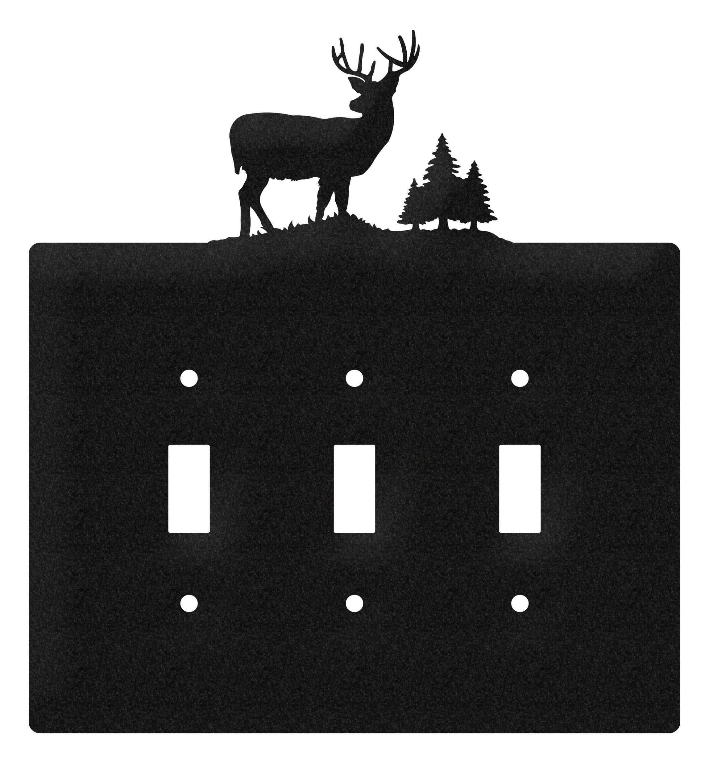 WHITETAIL DEER BUCK 2 GANG GFCI LIGHT SWITCH WALL PLATE HUNTING CABIN - View #11