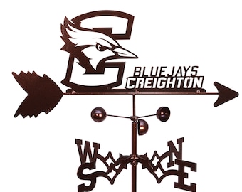 Hand Made Creighton Bluejays Weathervane New