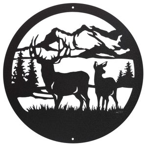Hand Made Deer Buck Wildlife Scenic Art Wall Design - Etsy
