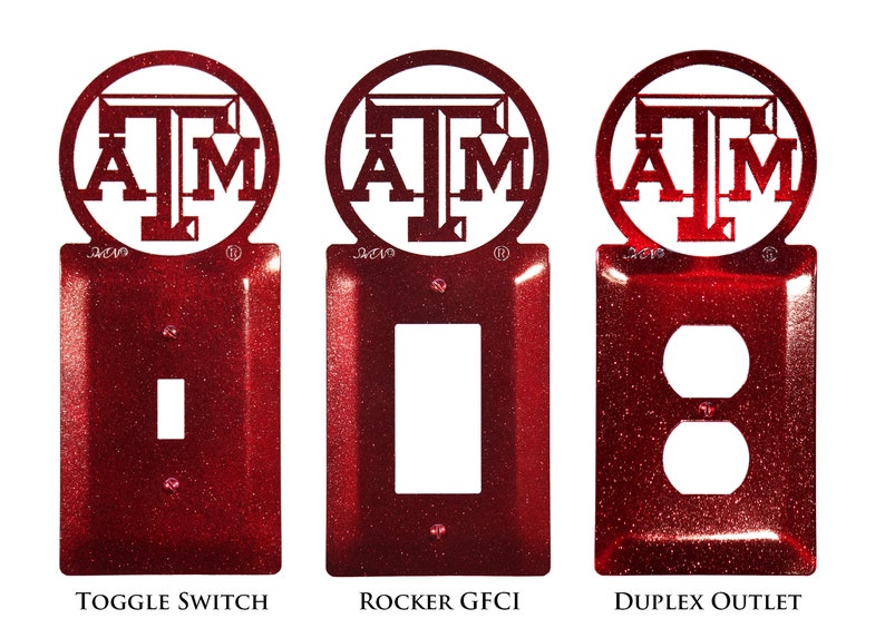 Texas A/&M Aggies Light Switch Triple Plate Cover