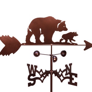 Hand Made Bear & Cub Weathervane NEW