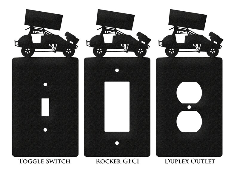 Sprint Car Auto Light Switch Plate Cover - Etsy