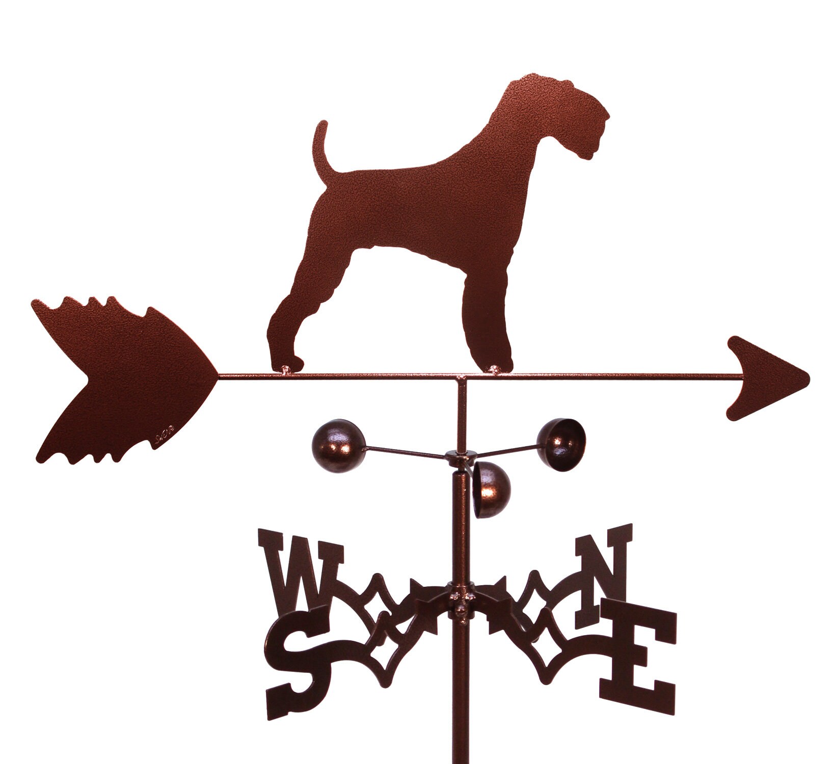 Hand Made Airedale Dog Weathervane NEW