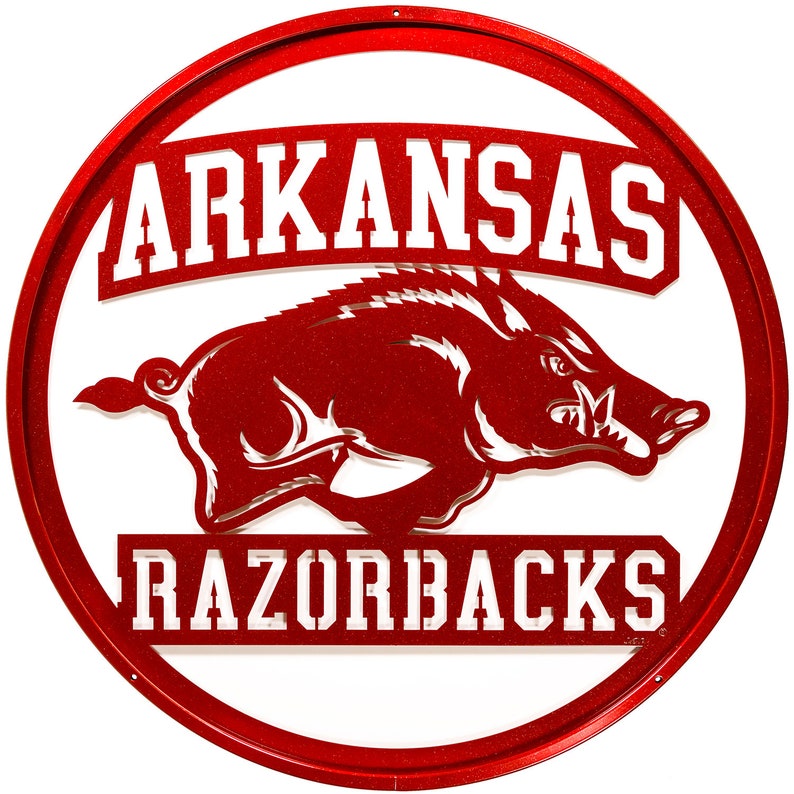 Hand Made Arkansas Razorbacks Scenic Art Wall Design *NEW* - Etsy