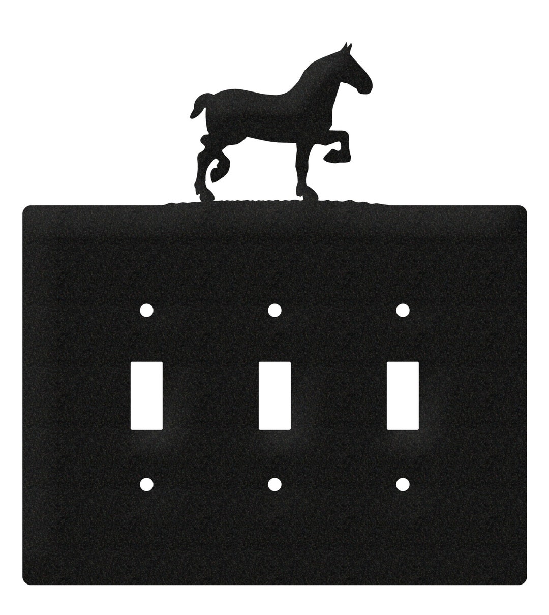 Draft Horse Light Switch Triple Plate Cover - Etsy