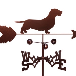 Hand Made Wirehaired Dachshund Dog Weathervane New