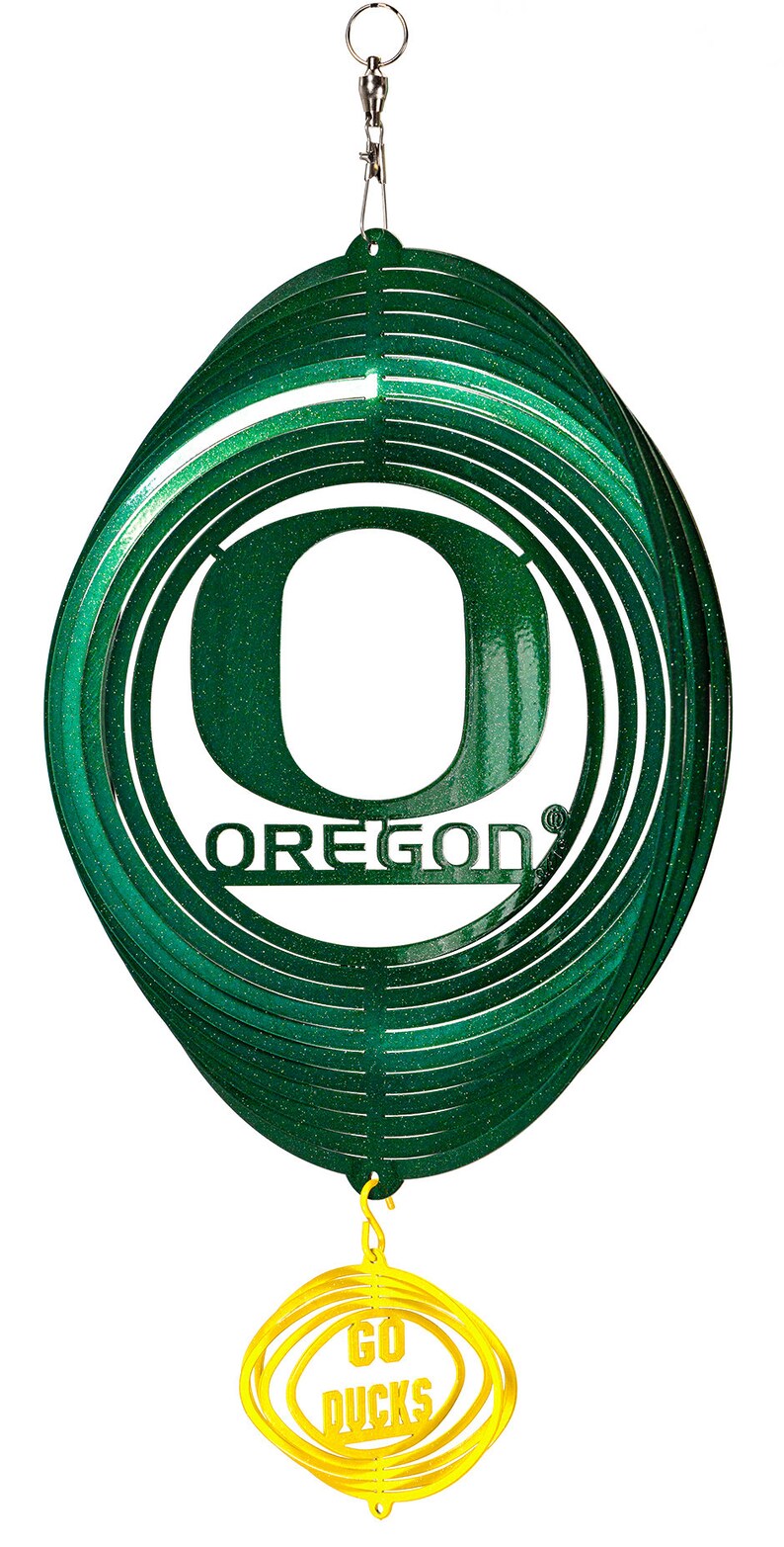 Oregon Ducks GO Ducks Swirly Metal Wind Spinner Etsy