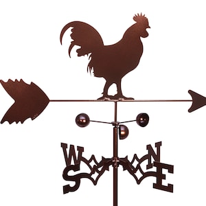 Hand Made Rooster Chicken Weathervane NEW image 1