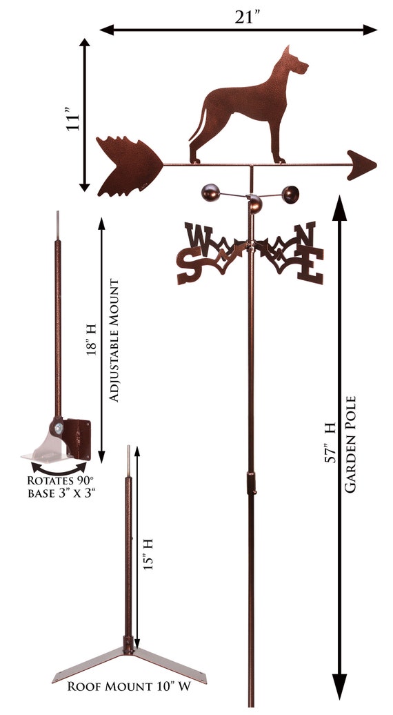 Hand Made Great Dane Dog Weathervane New Etsy