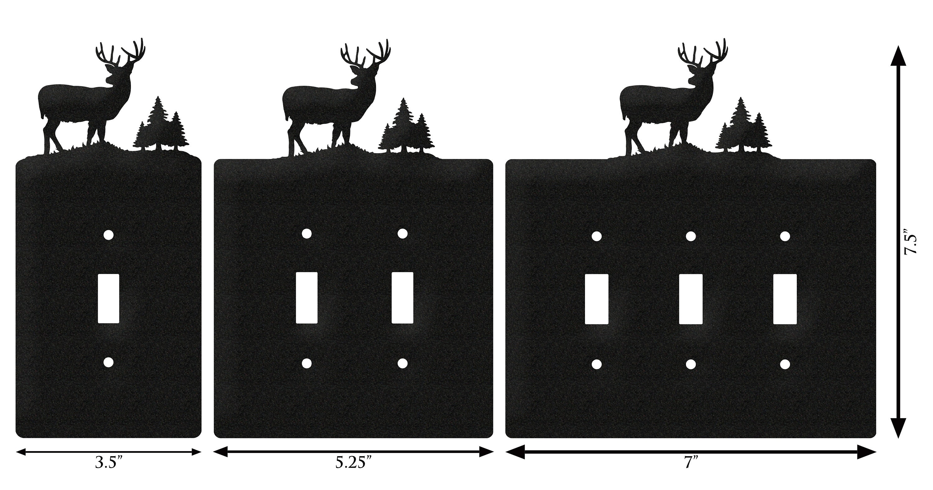 WHITETAIL DEER BUCK 2 GANG GFCI LIGHT SWITCH WALL PLATE HUNTING CABIN - View #4