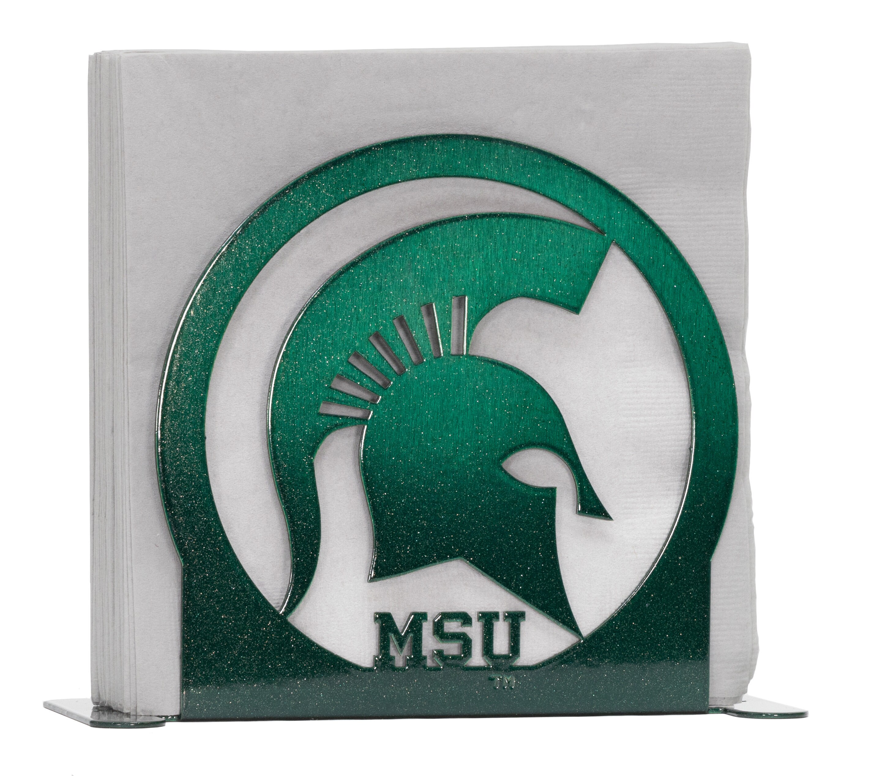 Michigan State Spartans Metal Letter Napkin Card Holder