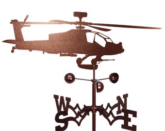 Hand Made APACHE AH-64 Helicopter Weathervane NEW