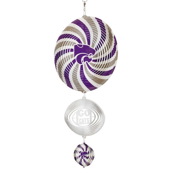 Kansas State Wildcats Multi Circle Swirly Metal Wind Spinner