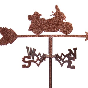 Mini Full Dressed Motorcycle Flower Pot Weathervane