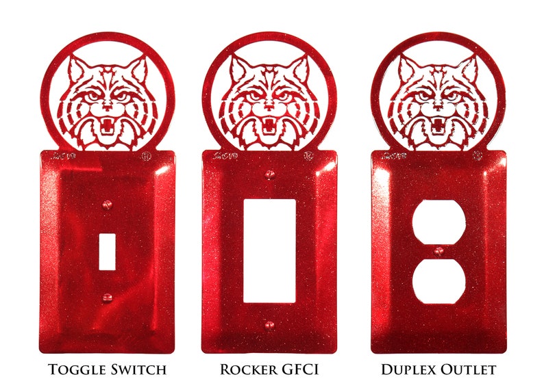 Arizona Wildcats Red Light Switch Triple Plate Cover