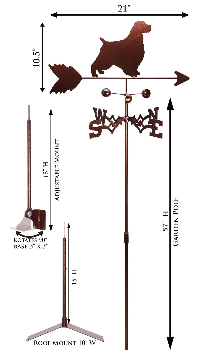 Hand Made English Springer Spaniel Dog Weathervane New image 6