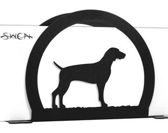 SWEN Products WEIMARANER Dog Black Metal Business Card Holder 