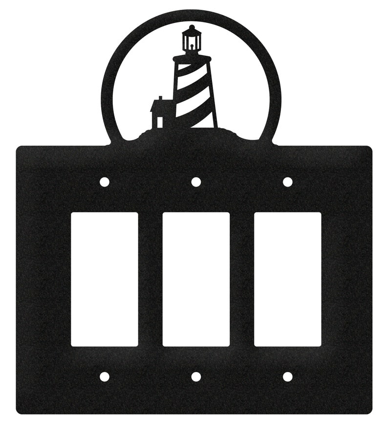 Lighthouse Nautical Light Switch Triple Plate Cover