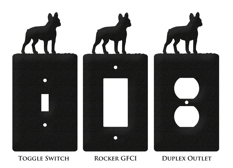 French Bulldog Dog Double Plate Covers
