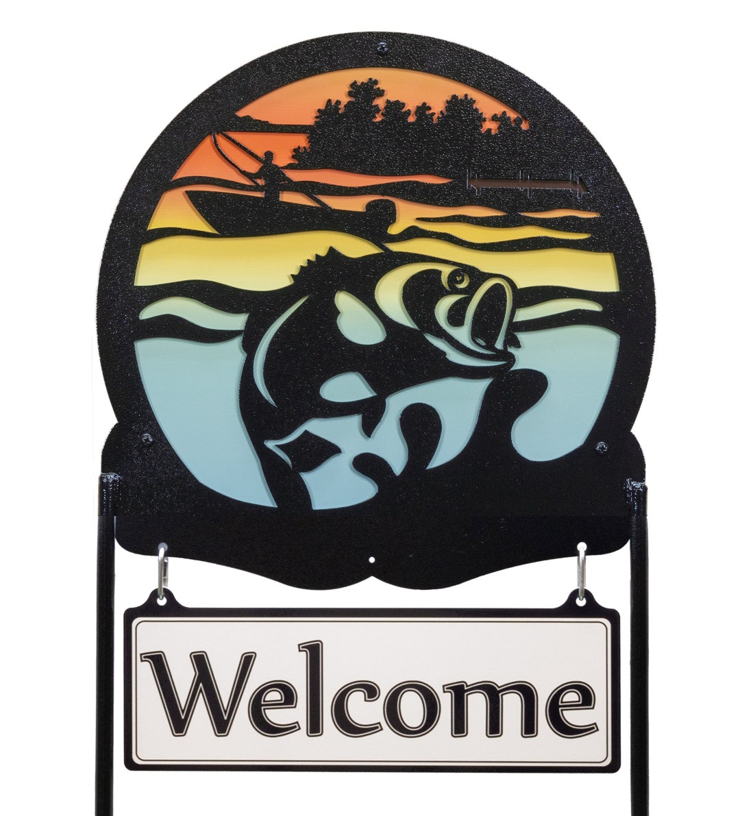 Bass Metal Yard Sign - Etsy