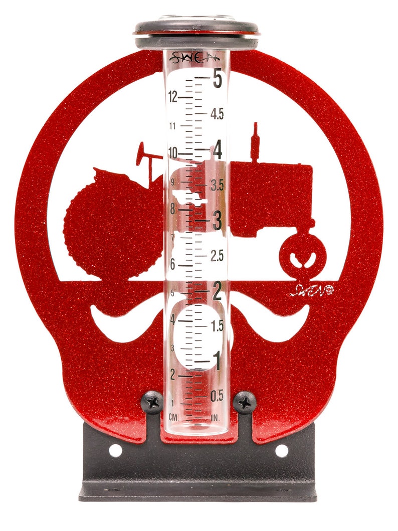 Hand Made Tractor Rain Gauge NEW Etsy