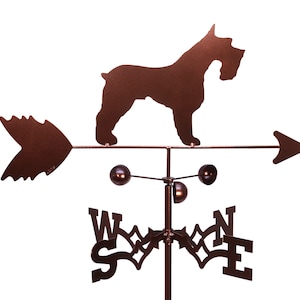 Hand Made Schnauzer Dog Weathervane NEW