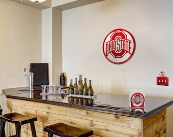 Hand Made Ohio State Buckeyes Scenic Art Wall Design