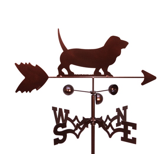 Roof Mounting Included Basset Hound Weathervane