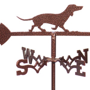Mini Dachshund Dog Flower Pot Weathervane