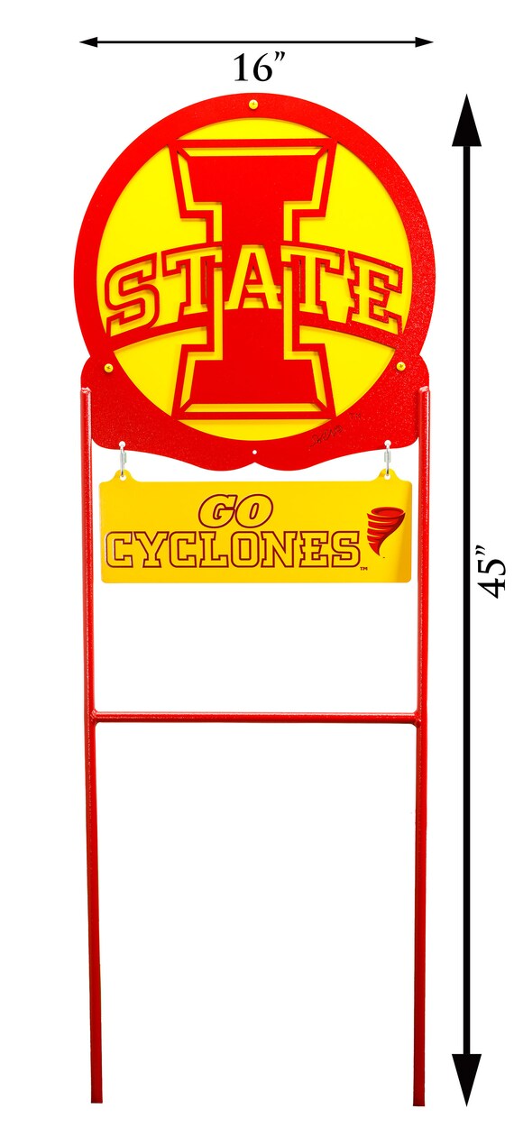 Iowa State I State Collegiate Logo Metal Yard Sign - Etsy