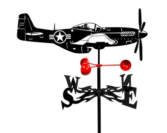 Hand Made Farrell P51 Mustang Airplane Weathervane New