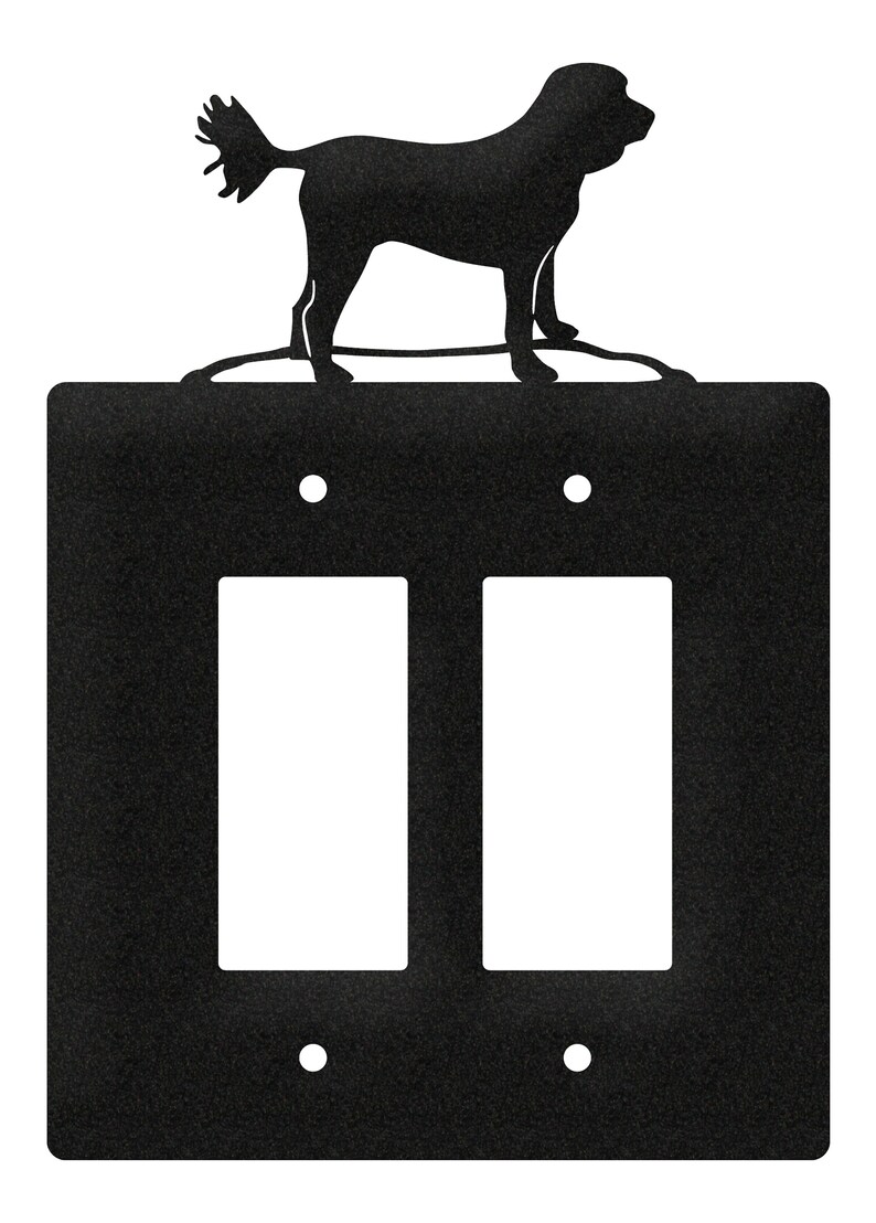Cockapoo Dog Light Switch Double Plate Cover