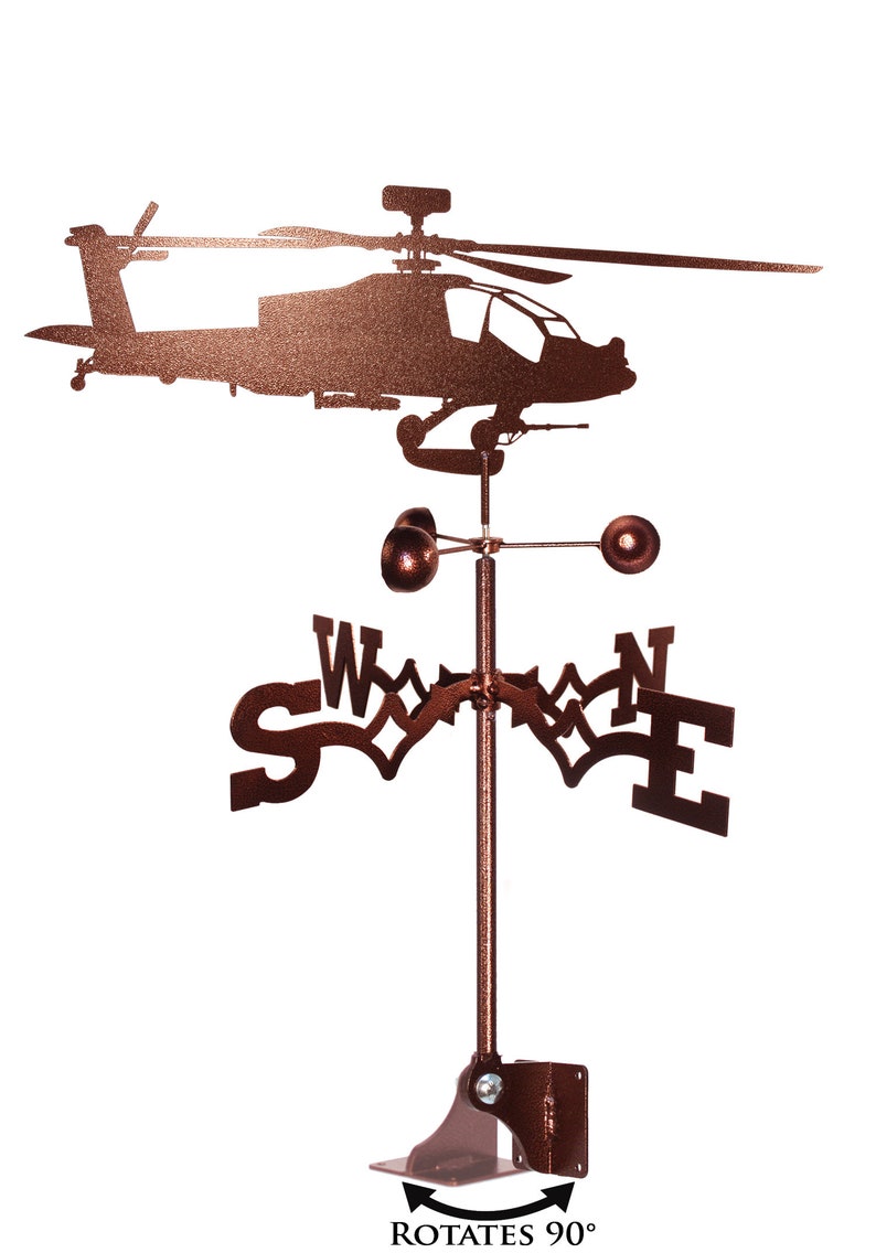 Hand Made APACHE AH64 Helicopter Weathervane NEW Etsy