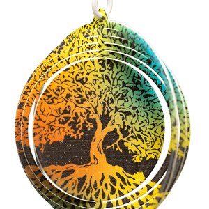 Tree of Life Tini Swirly Metal Wind Spinner