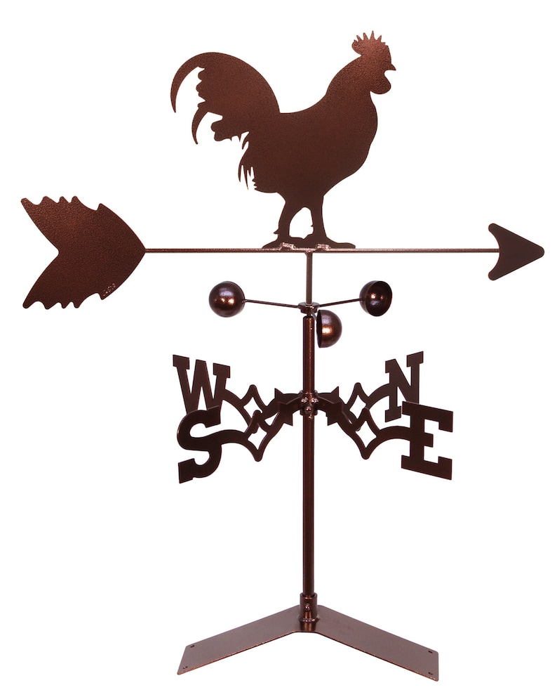 Hand Made Rooster Chicken Weathervane NEW image 2