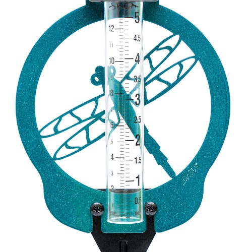 Hand Made Tractor Red Rain Gauge Etsy